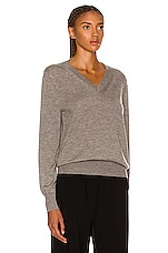 The Row Stockwell Sweater in Medium Grey, view 2, click to view large image.