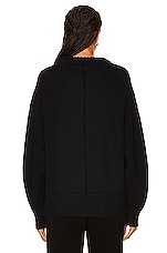 The Row Ophelia Sweater in Black, view 3, click to view large image.