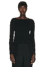 The Row Corole Cardigan in Black, view 2, click to view large image.
