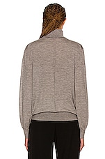 The Row Lambeth Sweater in Medium Grey, view 3, click to view large image.