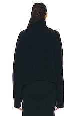 The Row Ezio Top in Dark Navy, view 3, click to view large image.