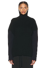 The Row Dua Sweater in Black & Navy, view 1, click to view large image.