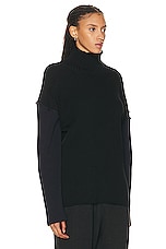 The Row Dua Sweater in Black & Navy, view 2, click to view large image.