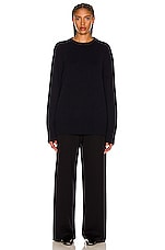 The Row Sibem Sweater in Dark Navy, view 4, click to view large image.