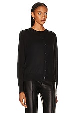 The Row Battersea Cardigan in Black, view 3, click to view large image.