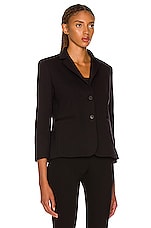 The Row Brentwood Jacket in Black, view 3, click to view large image.