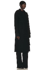 The Row Malika Coat in Black, view 3, click to view large image.