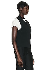 The Row Vestina Vest in Black, view 2, click to view large image.