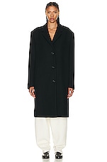 The Row Ardon Coat in Black, view 1, click to view large image.