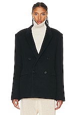 The Row Wilsonia Jacket in Dark Navy, view 1, click to view large image.