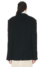 The Row Wilsonia Jacket in Dark Navy, view 3, click to view large image.
