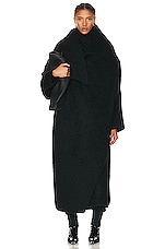 The Row Orlando Coat in Black, view 5, click to view large image.