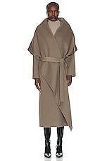 The Row Adia Coat in Taupe Green, view 1, click to view large image.