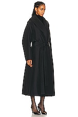 The Row Francine Coat in Black, view 2, click to view large image.
