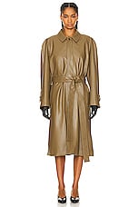 The Row Devitt Coat in Olive, view 2, click to view large image.