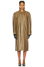 The Row Devitt Coat in Olive, view 3, click to view large image.