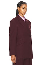 The Row Azul Jacket in Burgundy, view 3, click to view large image.