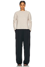 The Row Lonan Pant in Navy, view 4, click to view large image.