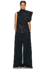 The Row Paras Pant in Black, view 4, click to view large image.