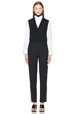 The Row Vesco Pant in Black, view 4, click to view large image.