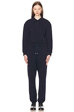 The Row Teo Pant in Navy, view 4, click to view large image.