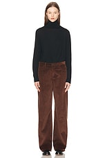 The Row Eglitta Pant in Brown, view 4, click to view large image.