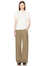 The Row Eglitta Pant in Khaki, view 4, click to view large image.