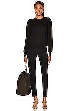 The Row Woolworth Pant in Black, view 4, click to view large image.