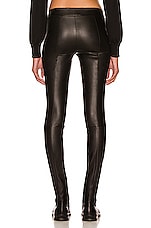 The Row Moto Legging in Black, view 3, click to view large image.