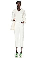 The Row Lesley Pant in White, view 4, click to view large image.
