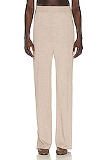 The Row Egle Pant in Beige Melange & Dark Gold, view 1, click to view large image.