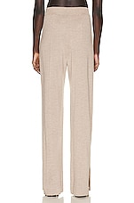 The Row Egle Pant in Beige Melange & Dark Gold, view 3, click to view large image.