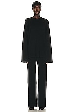 The Row Egle Pant in Black & Navy, view 4, click to view large image.