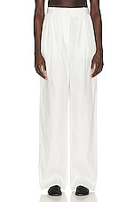 The Row Bufus Pant in Off White, view 1, click to view large image.