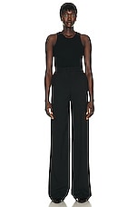 The Row Delton Pant in Black, view 4, click to view large image.