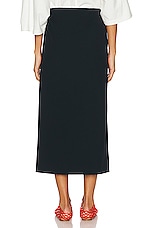 The Row Kavi Skirt in Navy, view 4, click to view large image.