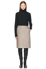 The Row Corinna Skirt in Onyx, view 4, click to view large image.