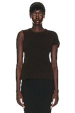 The Row Charlise Top in Smokey Brown, view 1, click to view large image.
