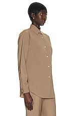 The Row Blaga Shirt in Toffee, view 2, click to view large image.