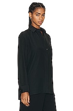 The Row Sisella Shirt in Black, view 2, click to view large image.