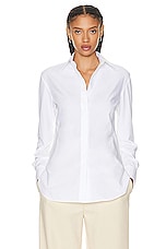 The Row Derica Shirt in White, view 1, click to view large image.