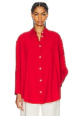 The Row Andra Shirt in GOJI BERRY, view 1, click to view large image.
