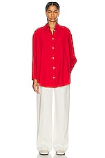 The Row Andra Shirt in GOJI BERRY, view 4, click to view large image.