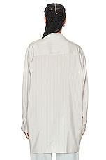 The Row Luka Shirt in GREY STRIPE, view 3, click to view large image.