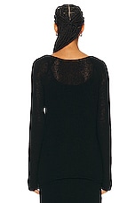 The Row Fausto Top in BLACK, view 3, click to view large image.