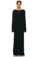 The Row Fausto Top in BLACK, view 4, click to view large image.