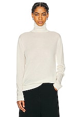 The Row Fulton Turtleneck in IVORY, view 1, click to view large image.