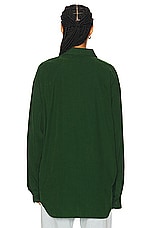 The Row Penna Shirt in Pine Green, view 3, click to view large image.