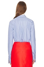 The Row Metis Shirt in Steel Blue, view 3, click to view large image.