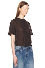 The Row Lila Top in Dark Brown, view 2, click to view large image.